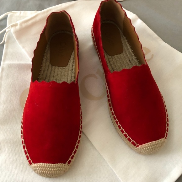 Chloe Shoes - Chloe Lauren Scalloped Espadrille Flat 35